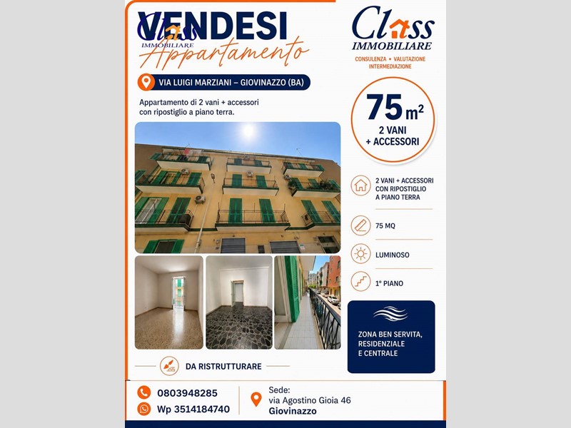 Bilocale in Vendita a Giovinazzo, 135'000&euro;, 75 m²