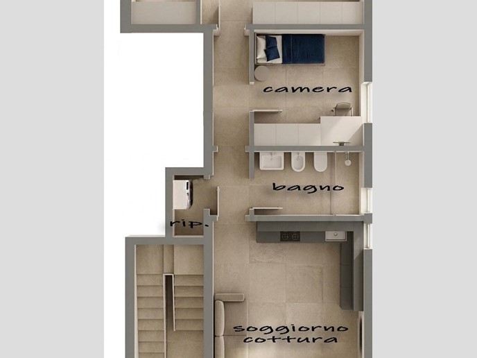 Trilocale in Vendita a Rosignano Marittimo, zona Rosignano Solvay, 215'000&euro;, 72 m²