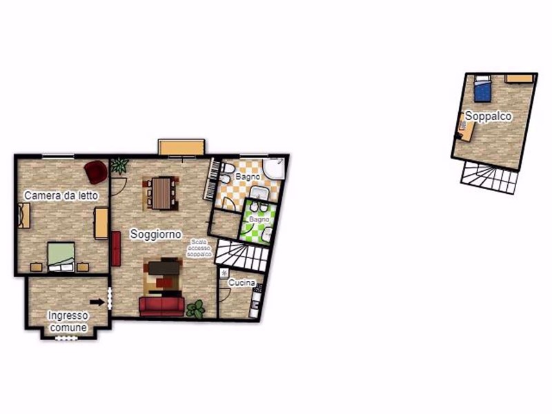 Bilocale in Affitto a Napoli, 1'000&euro;, 62 m²