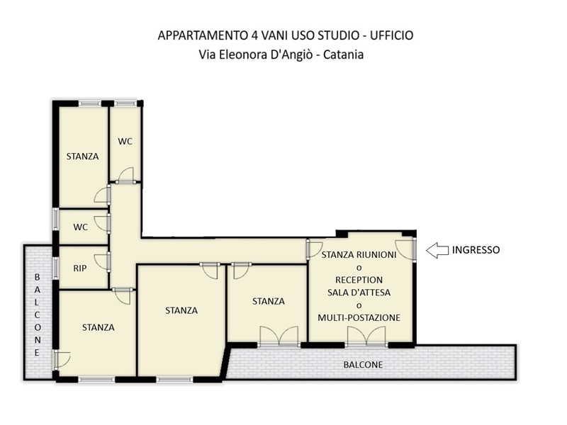 Appartamento in Affitto a Catania, zona Zona Ambasciatori - Via E. D'AngiÃ², 1'200&euro;, 140 m²