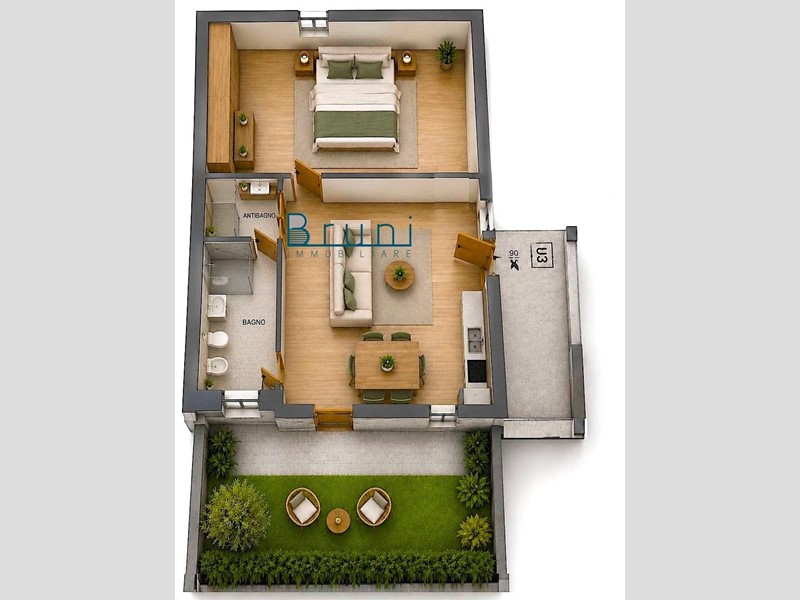 Bilocale in Vendita a Monteprandone, 105'000&euro;, 50 m²