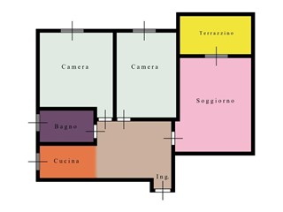 Trilocale in Vendita a Roma, 259'000&euro;, 86 m²