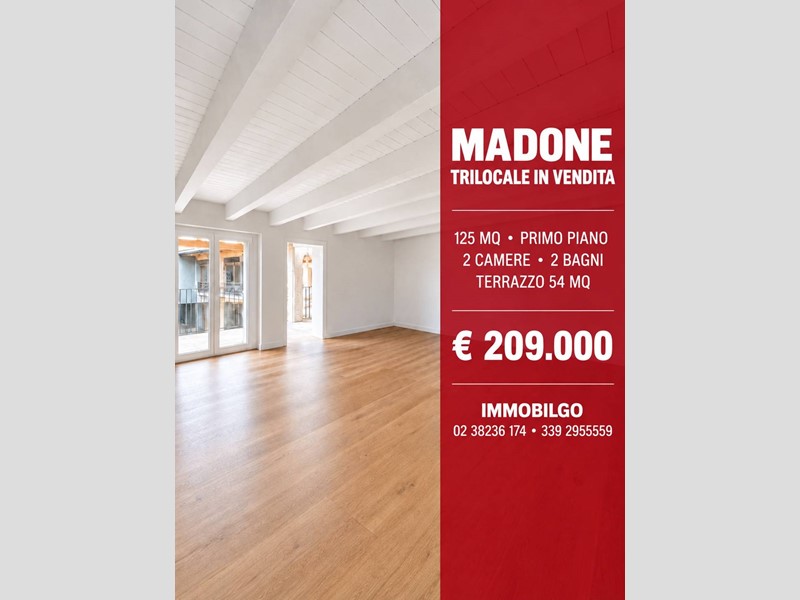 Trilocale in Vendita a Madone, 209'000&euro;, 125 m²