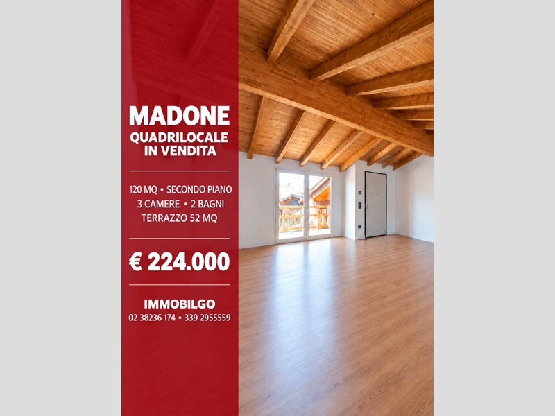 Quadrilocale in Vendita a Madone, 224'000&euro;, 120 m²