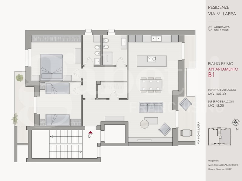 Quadrilocale in Vendita a Acquaviva delle Fonti, 270'000&euro;, 100 m²