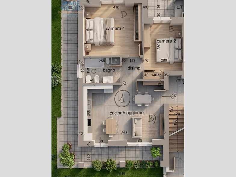 Trilocale in Affitto a Chivasso, 700&euro;, 70 m²