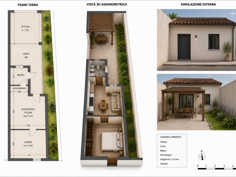 Trilocale in Vendita a Viareggio, 160'000&euro;, 50 m²