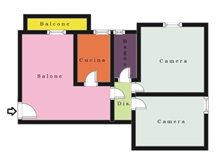 Trilocale in Vendita a Roma, 289'000&euro;, 86 m²