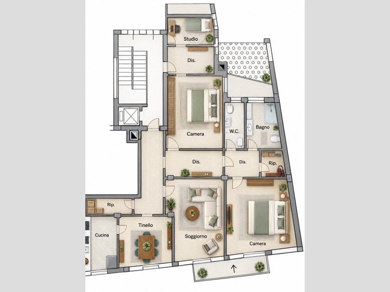Quadrilocale in Vendita a Rimini, zona Centro storico, 320'000&euro;, 165 m²