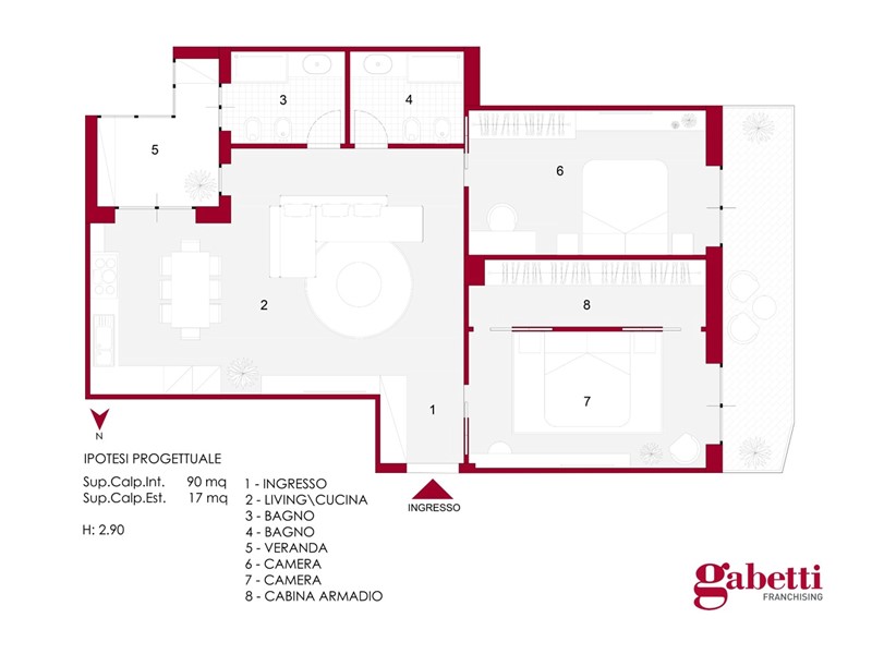 Trilocale in Vendita a Napoli, 309'000&euro;, 90 m²