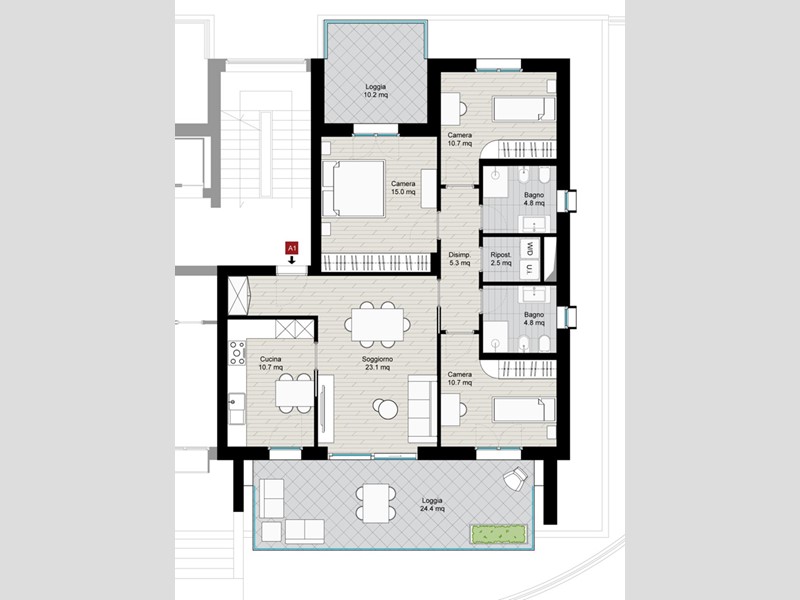 Appartamento in Vendita a Civita Castellana, 240'000&euro;, 125 m²