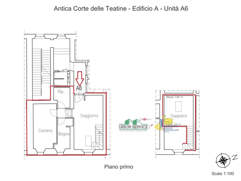 Trilocale in Vendita a Collecchio, 219'000&euro;, 78 m², con Box