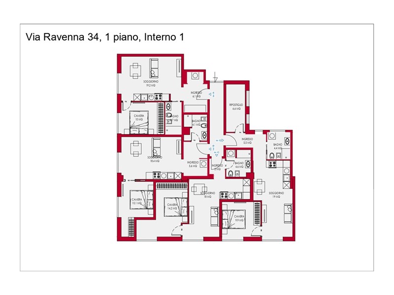 Bilocale in Vendita a Roma, 390'000&euro;, 50 m²