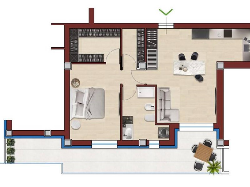 Bilocale in Vendita a Porto San Giorgio, 290'000&euro;, 57 m²