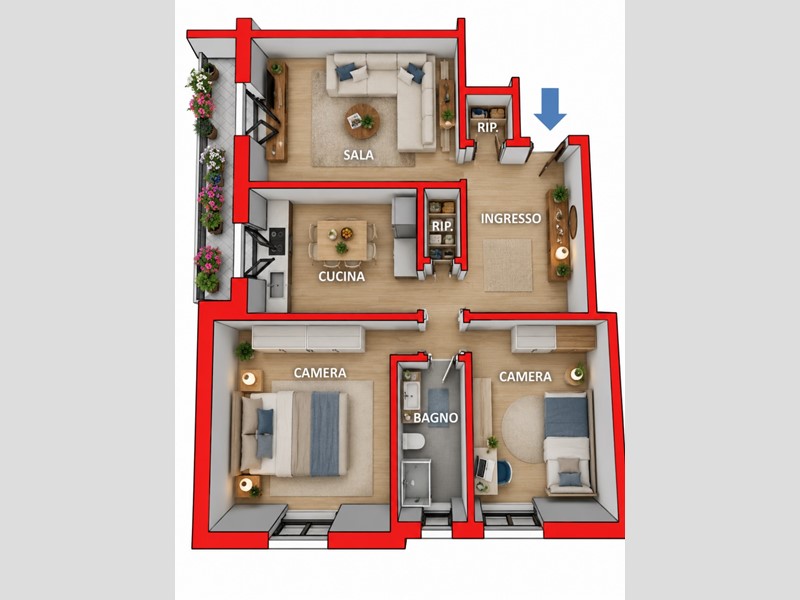 Appartamento in Vendita a Genova, zona Struppa, 118'000&euro;, 86 m²