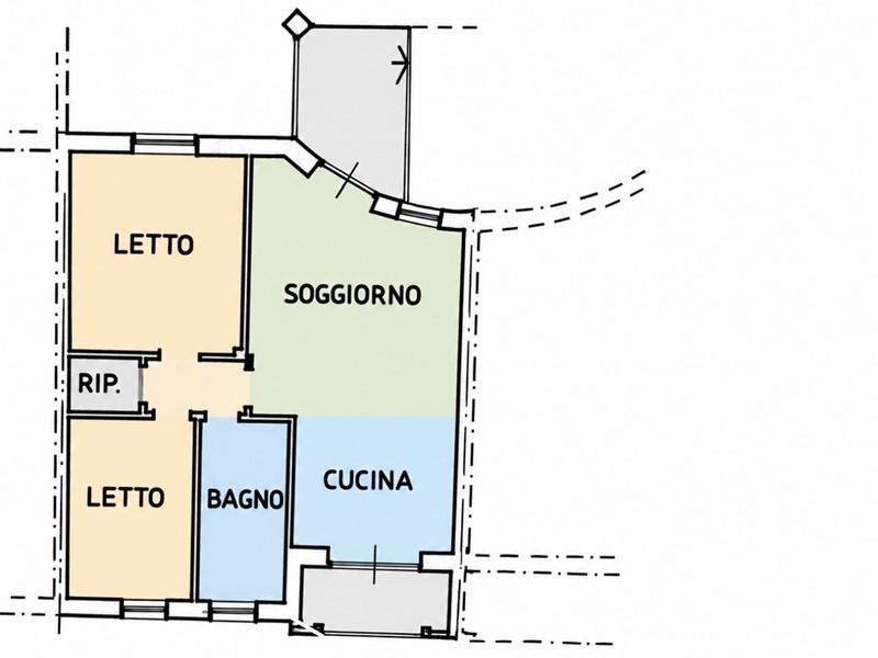 Trilocale in Vendita a Zimella, zona Volpino, 195'000&euro;, 80 m²