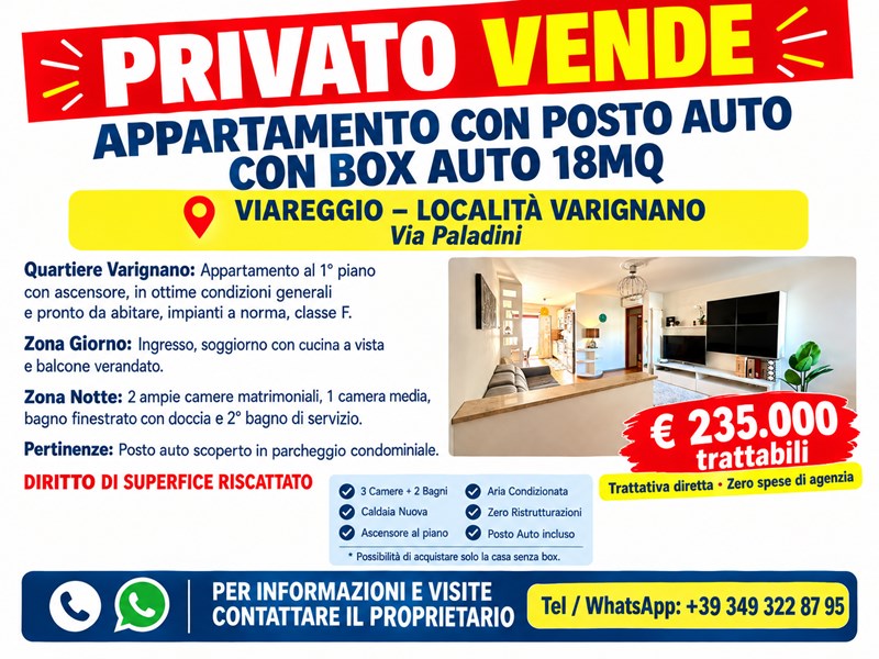 Quadrilocale in Vendita a Viareggio, zona Quartiere Varignano, 230'000&euro;, 100 m², arredato
