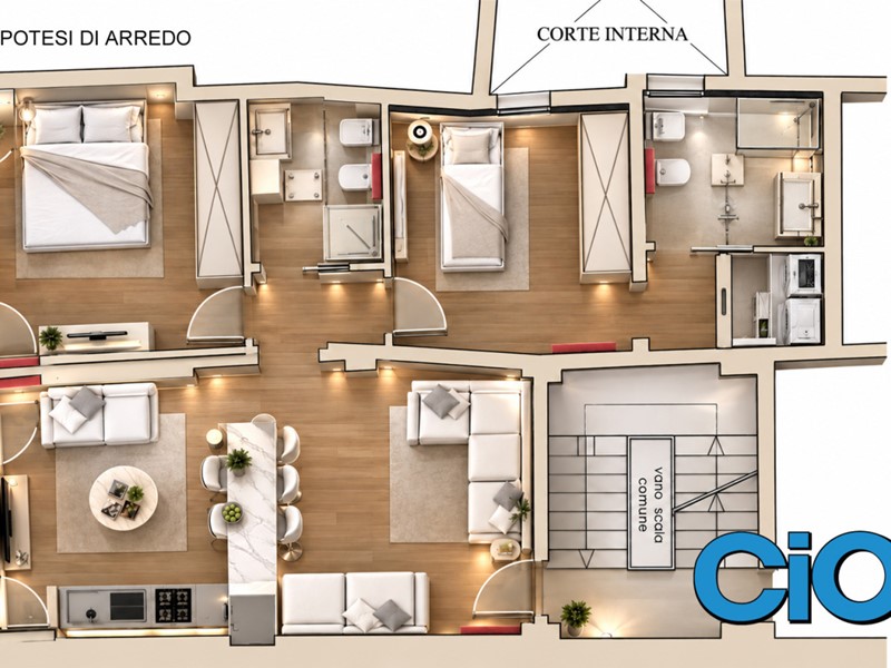 Quadrilocale in Vendita a Bologna, 425'000&euro;, 80 m²