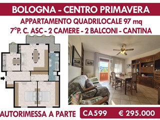 Quadrilocale in Vendita a Bologna, 295'000&euro;, 97 m²