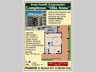 Ufficio in Affitto a Bari, zona San Pasqule Alta, 800€, 79 m²