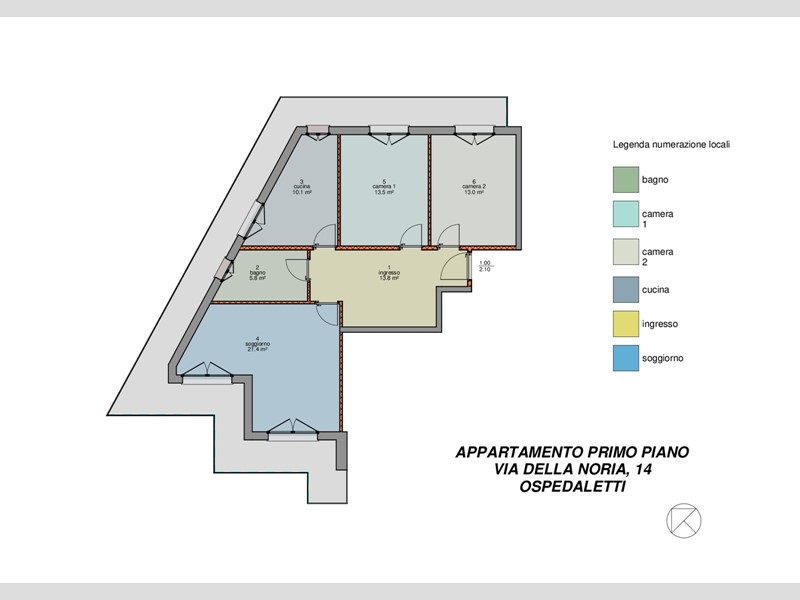 Quadrilocale in Affitto a Ospedaletti, zona Centro città, 850€, 70 m²
