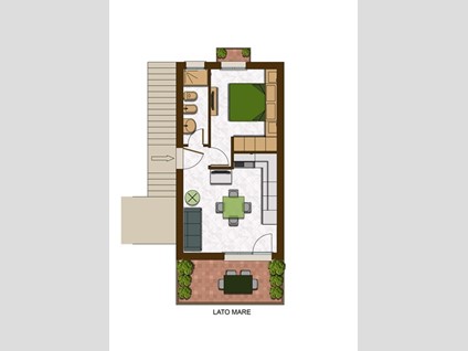 Bilocale in Vendita a Badesi, zona Mare, 85'000€, 50 m², arredato