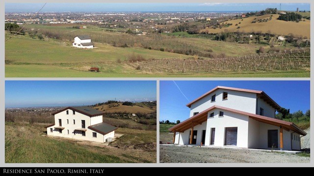 Villa bifamiliare in Vendita a Rimini, zona San Paolo (zona collinare panoramica vista mare e tranquilla), 380 m²