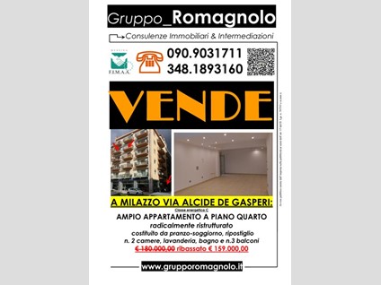 Appartamento in Vendita a Milazzo, zona via alcide de gasperi, 159'000€