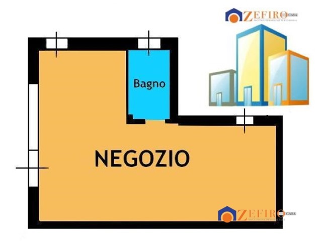 Negozio in Vendita a Sala Bolognese, 40 m²