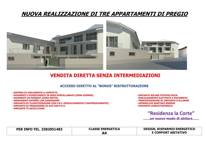 Appartamento in Vendita a Arcene, zona VIA LEONE XIII N.18/20, 200'000€, 120 m², con Box