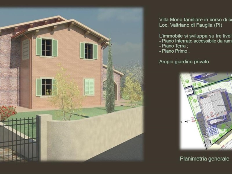 Villa in Vendita a Fauglia, zona Valtriano, 349'000€, 260 m², con Box