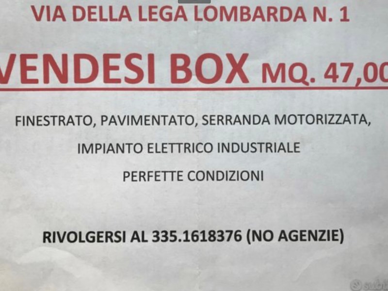 Box in Vendita a Roma, 120'000€, 47 m²