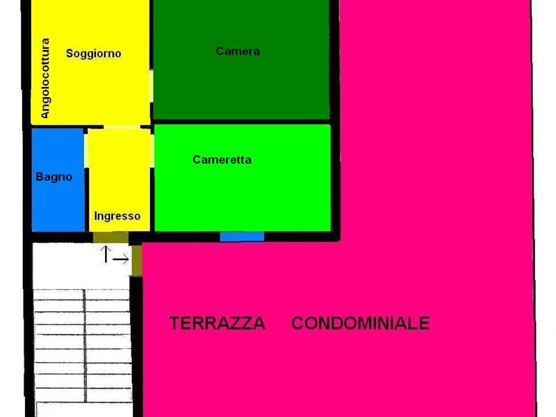 Attico in Vendita a Pesaro, zona Soria, 95'000&euro;, 42 m², arredato