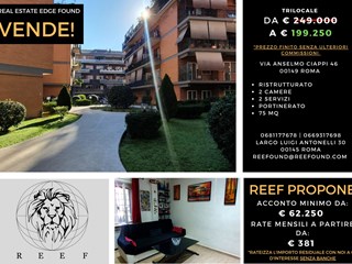 Trilocale in Vendita a Roma, 199'250€, 75 m²