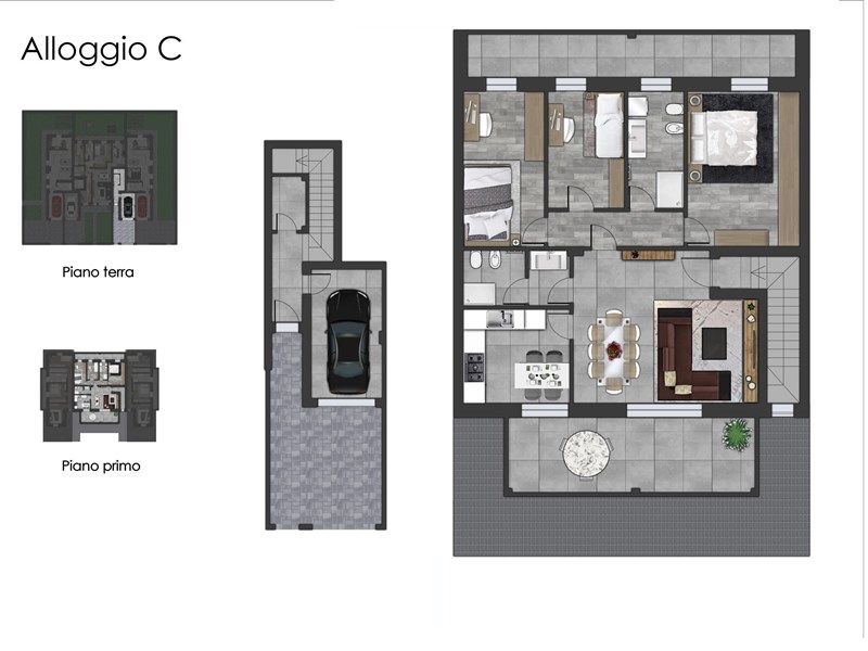 Appartamento in Vendita a Scandiano, zona Ventoso, 360'000€, 160 m²