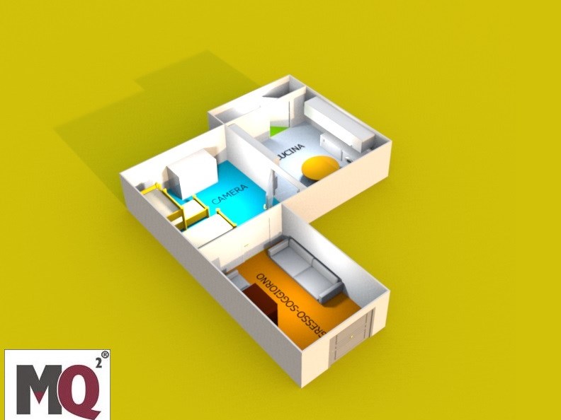 Bilocale in Vendita a Napoli, zona via milano 63, 59'000€, 45 m²