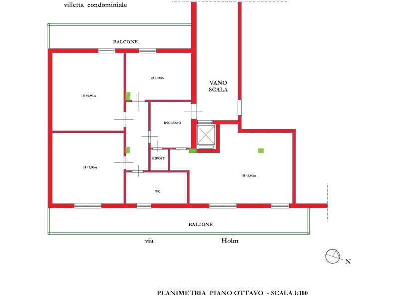 Quadrilocale in Affitto a Palermo, 650€, 100 m²