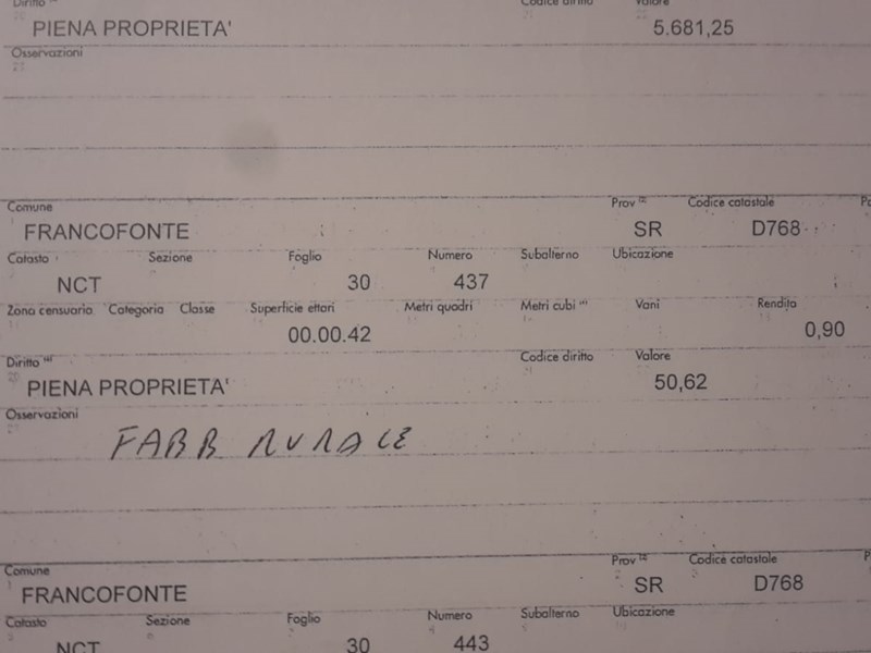 Terreno agricolo in Vendita a Francofonte, zona Vecchio ingresso di francofonte , 13'000€, 10400 m²