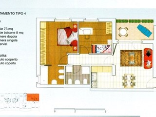 Trilocale in Vendita a Aprilia, 158'000€, 73 m²