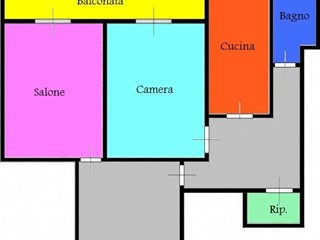 Bilocale in Vendita a Roma, 245'000€, 80 m²