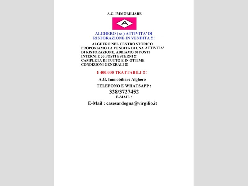 Immobile commerciale in Vendita a Alghero, zona Centro Storico, 400'000€, 125 m², arredato