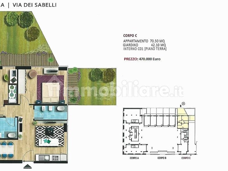 Trilocale in Vendita a Roma, zona San Lorenzo, 310'000€, 60 m²