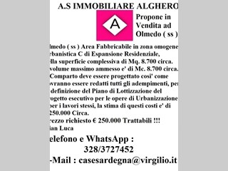 Terreno edificabile in Vendita a Olmedo, zona Citta', 250'000€, 8700 m²