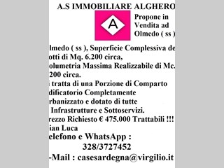 Terreno edificabile in Vendita a Olmedo, zona Olmedo Citta', 475'000€, 6200 m²