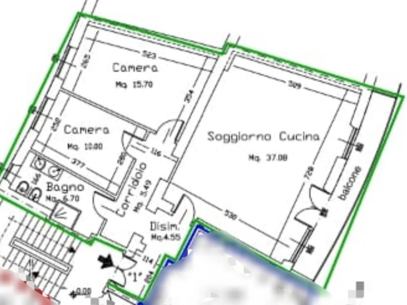 Trilocale in Vendita a Carrara, 210'000€, 80 m²